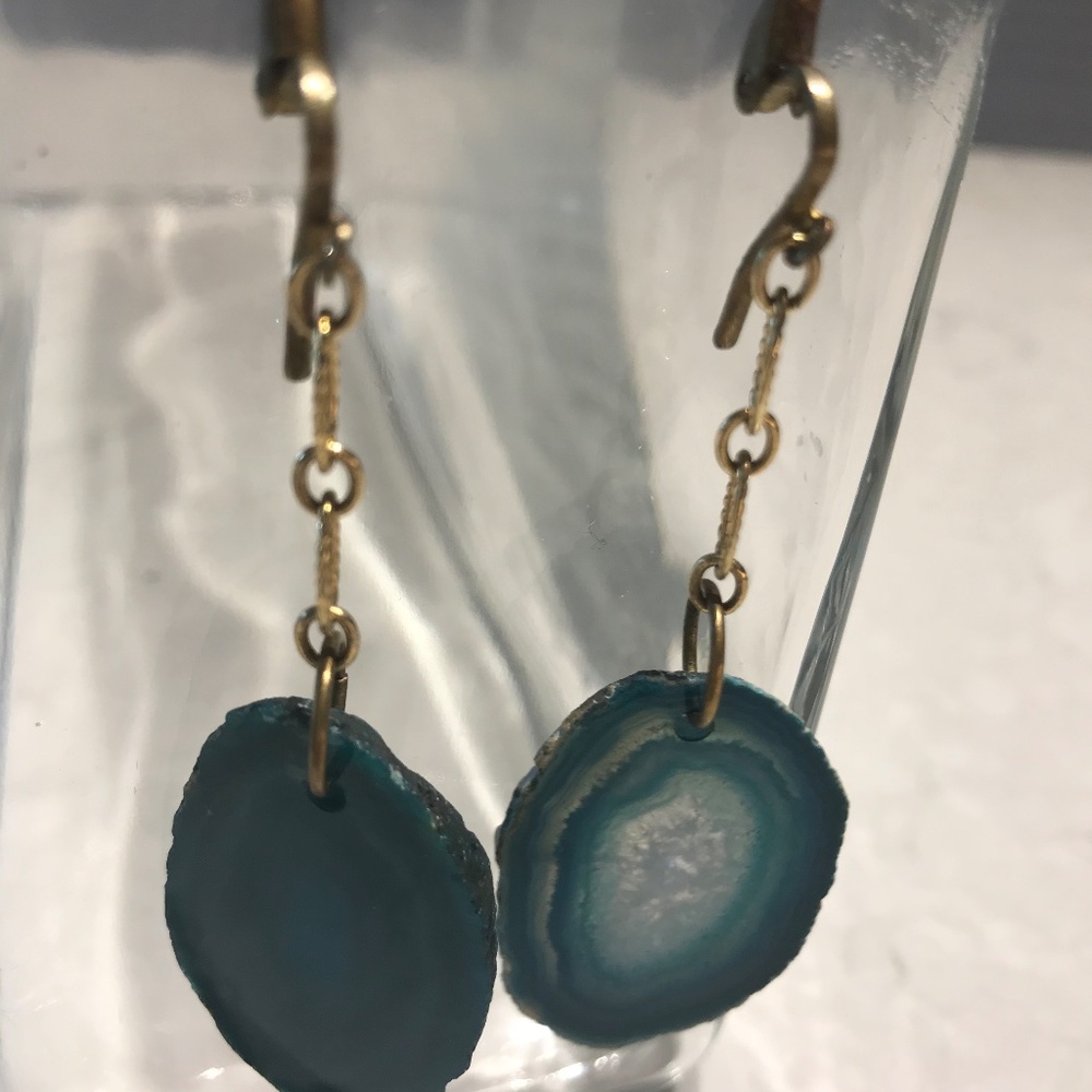 Geode clip earrings